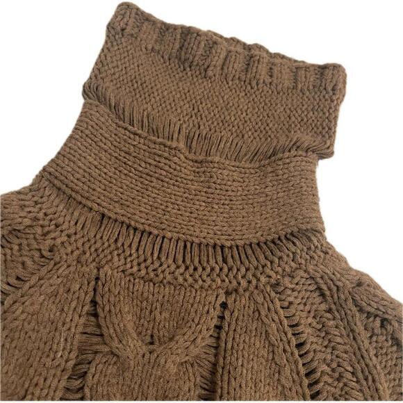 TSE Alpaca wool chunky oversized luxury sweater turtleneck knit Sz M - Picture 7 of 11